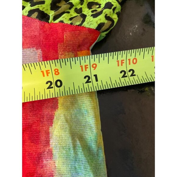 Dor Dor Couture Multicolor Hi Lo Hem Artsy Sheer Tunic Blouse Top Sz XL - Picture 9 of 11